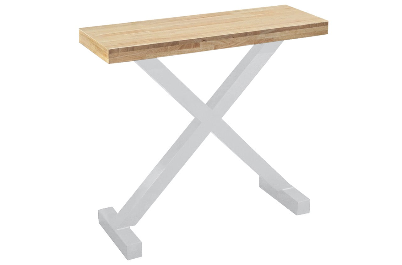 Consola de Madera y Patas de Metal Blanco - "Loft"
