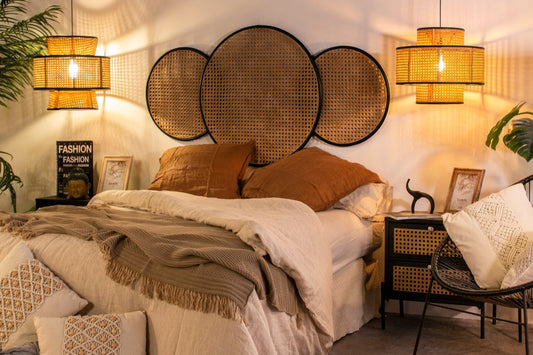 Cabecero de Metal Rejilla efecto Ratán - “Fantasia”