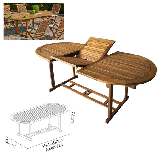 Mesa de Jardín Extensible de Madera - "Olivia"