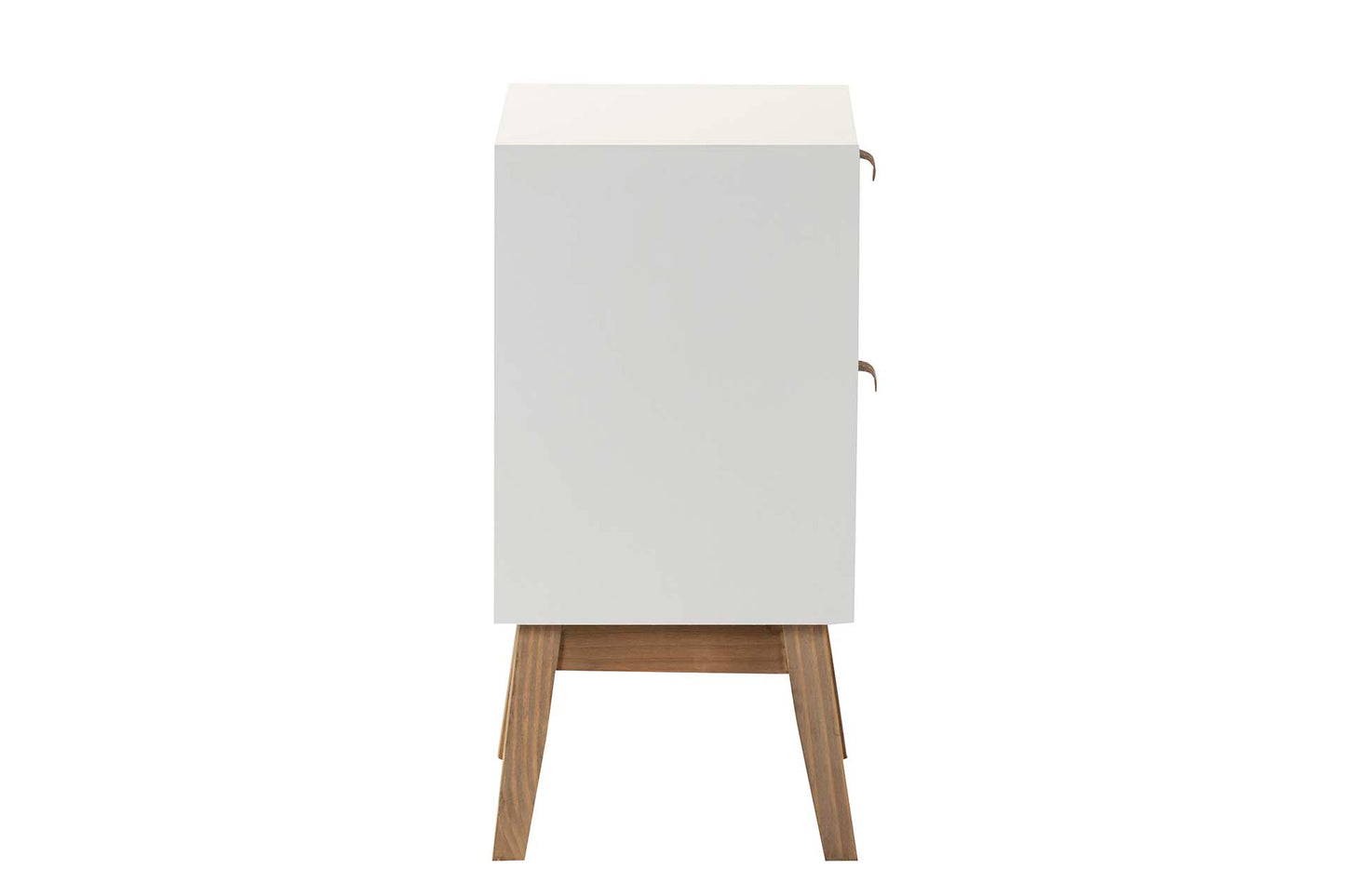 Mesita de Noche de Madera Tallada Hojas - "Albina"