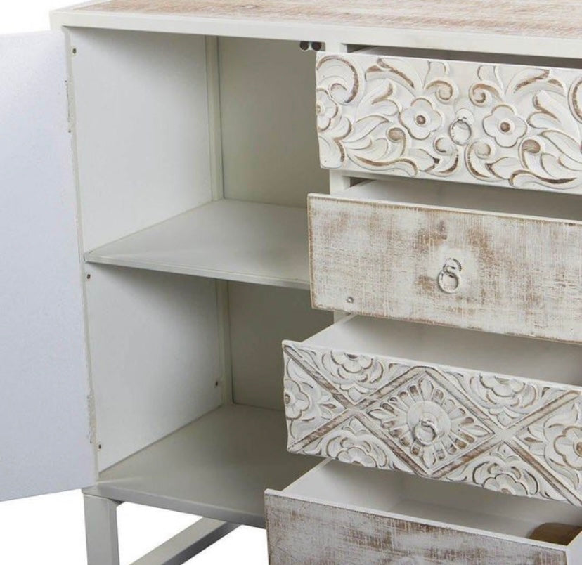 Aparador de Madera Tallada - Mandala