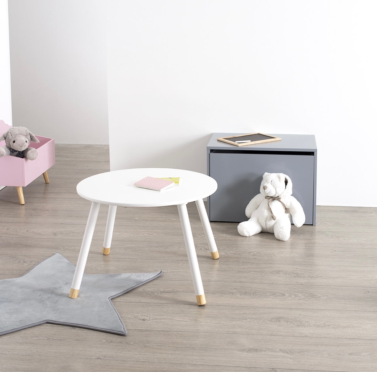 Mesa de Madera Infantil Blanca - "DREAM"