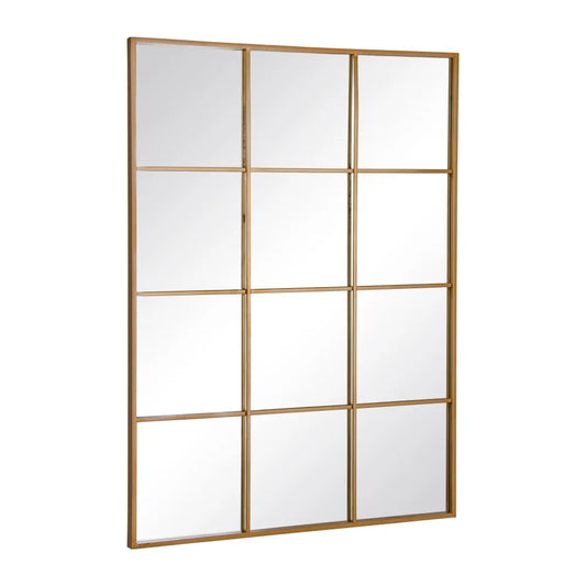 Espejo Ventana de Metal Dorado "AXIA"- 120x90cm