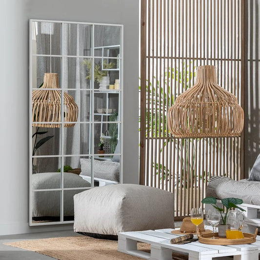 Espejo Ventana de Metal Blanco - “AXIA” - 180x90cm