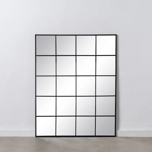 Espejo Ventana de Metal Negro "AXIA" - 90x115cm