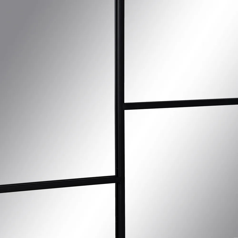 Espejo Ventana de Metal Negro "AXIA" - 90x90cm