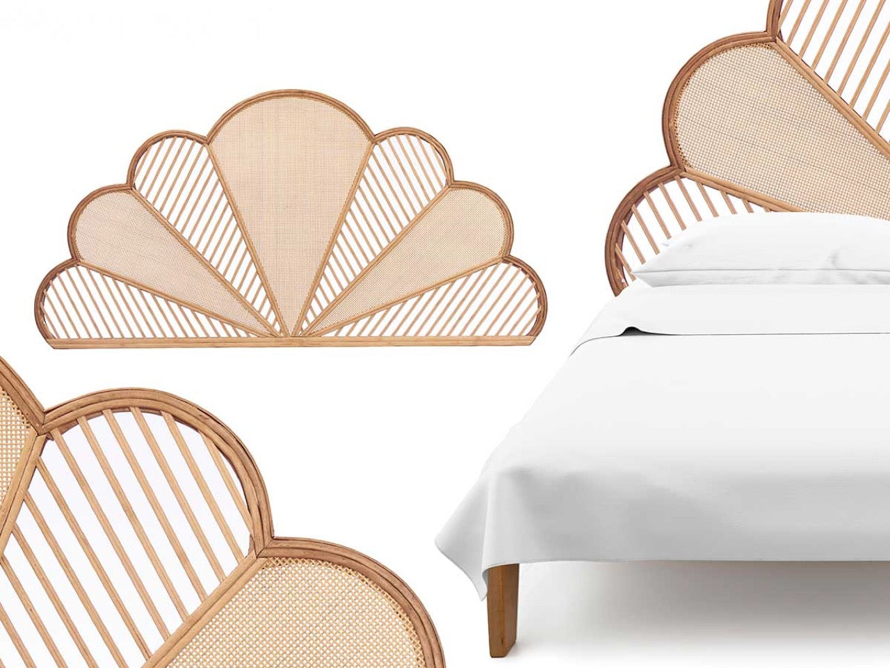 Cabecero de Ratán Flor Natural - "Ayan"