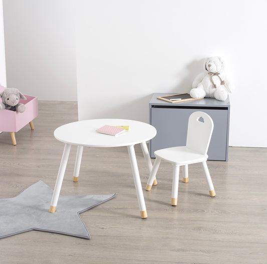 Mesa de Madera Infantil Blanca - "DREAM"