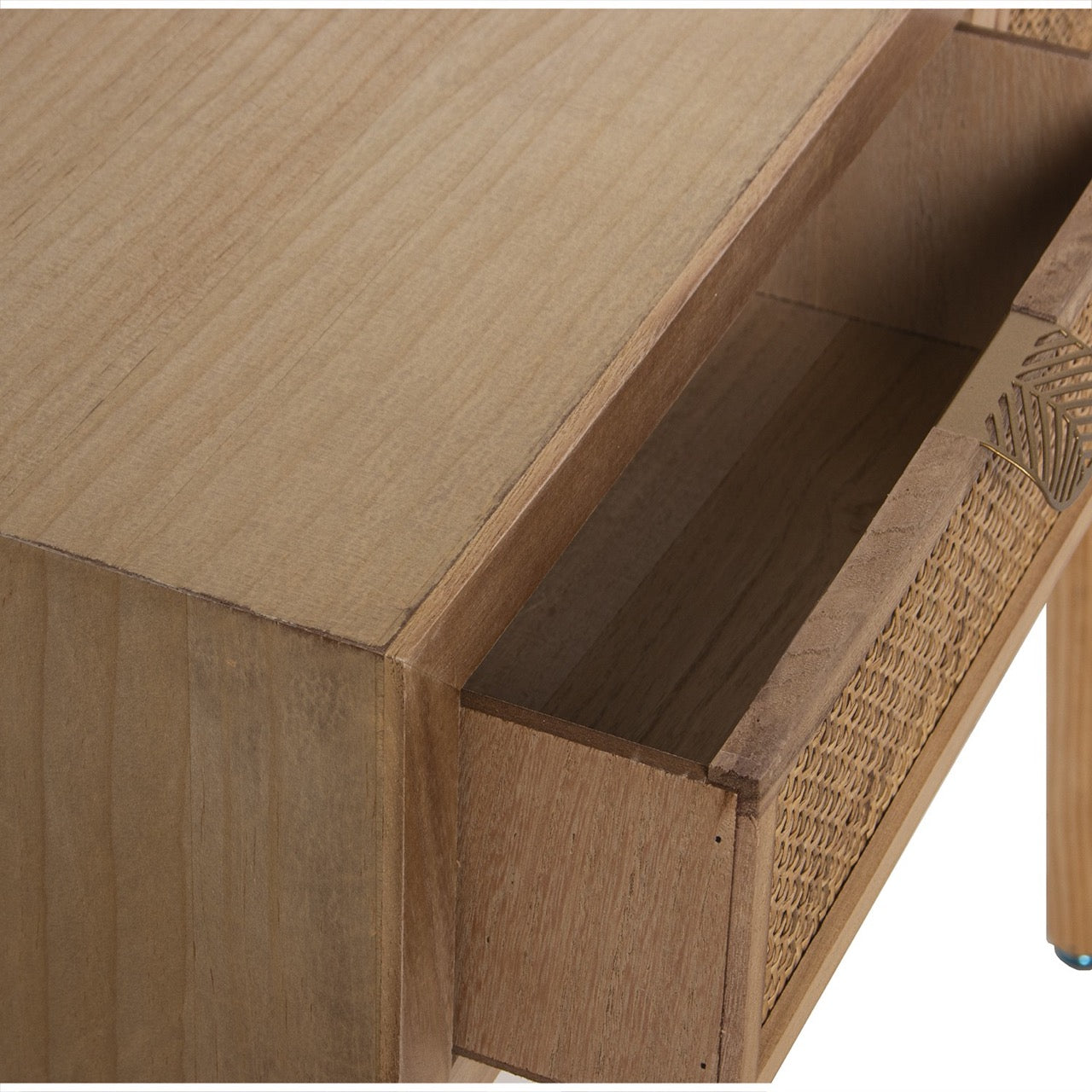 Consola de Madera y Ratán - "TEREV"