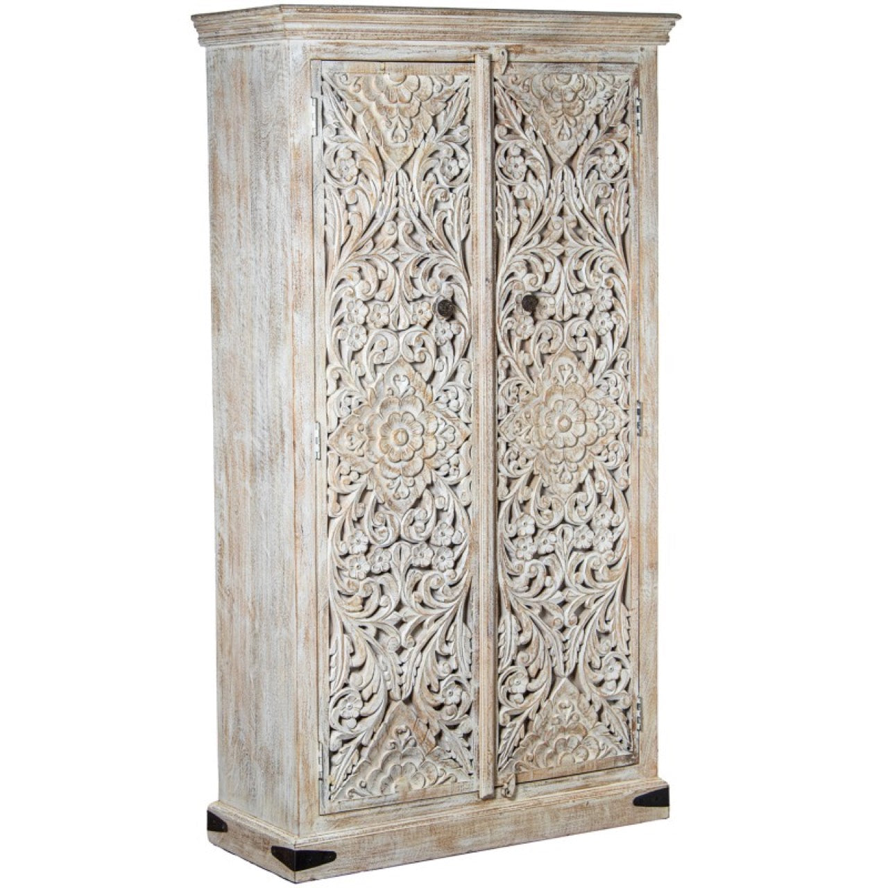 Armario Blanco de Madera de Mango Mandala - "Kumma"