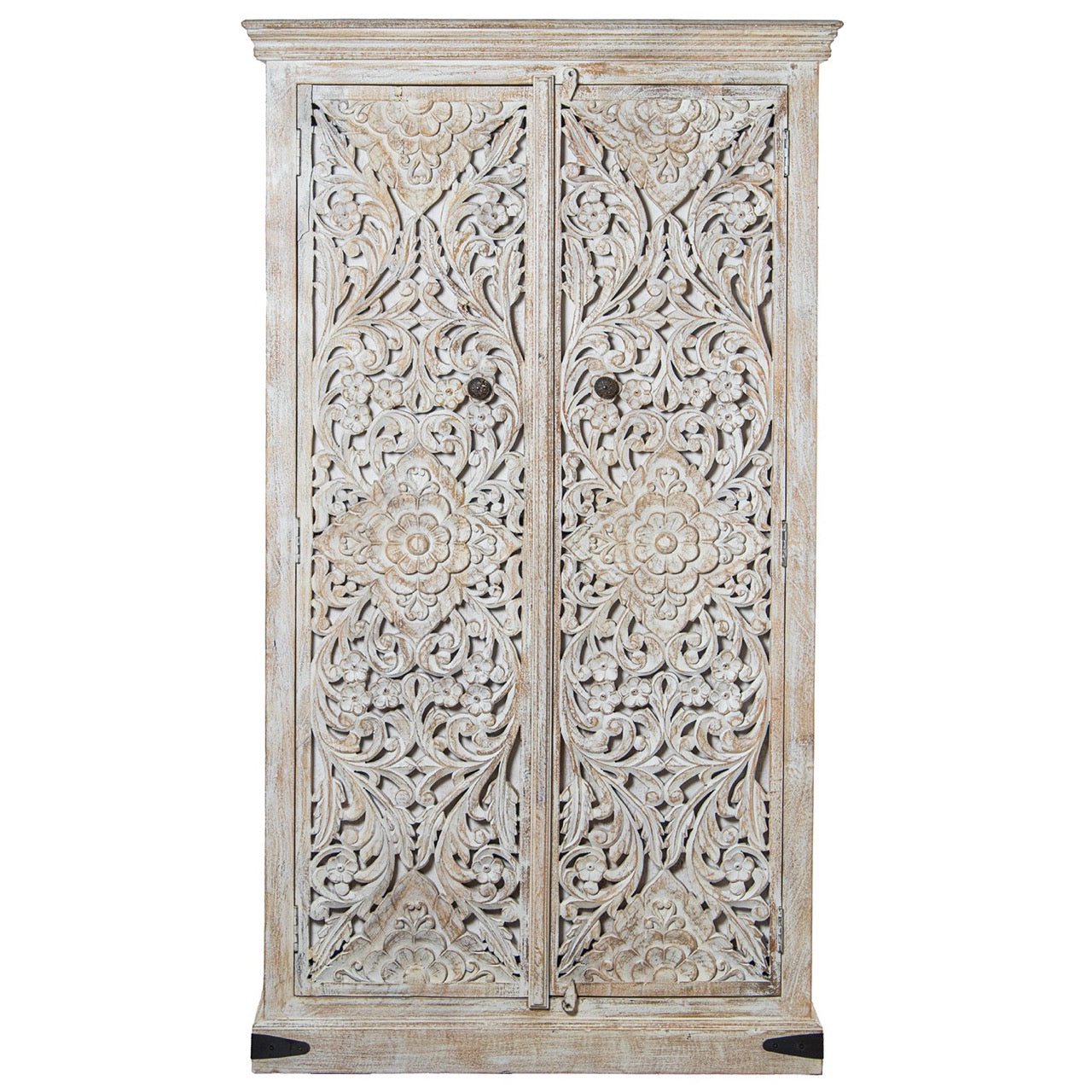 Armario Blanco de Madera de Mango Mandala - "Kumma"