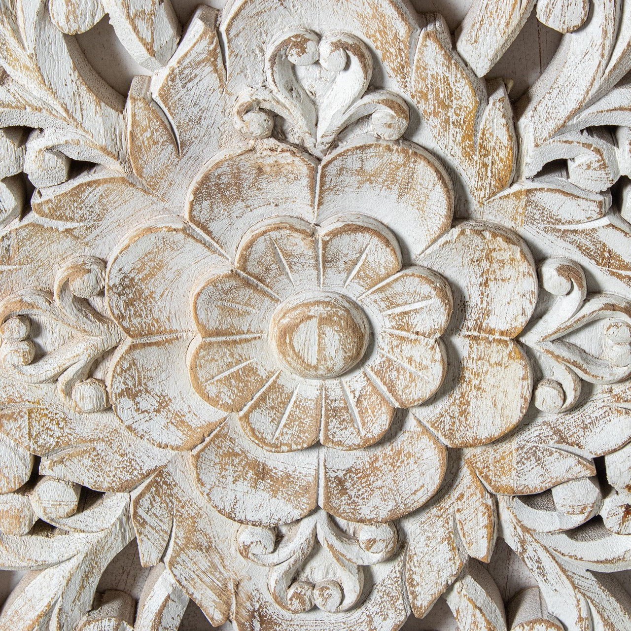 Armario Blanco de Madera de Mango Mandala - "Kumma"