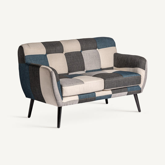 Sófá de Tela Azul y Gris - "Dianor"