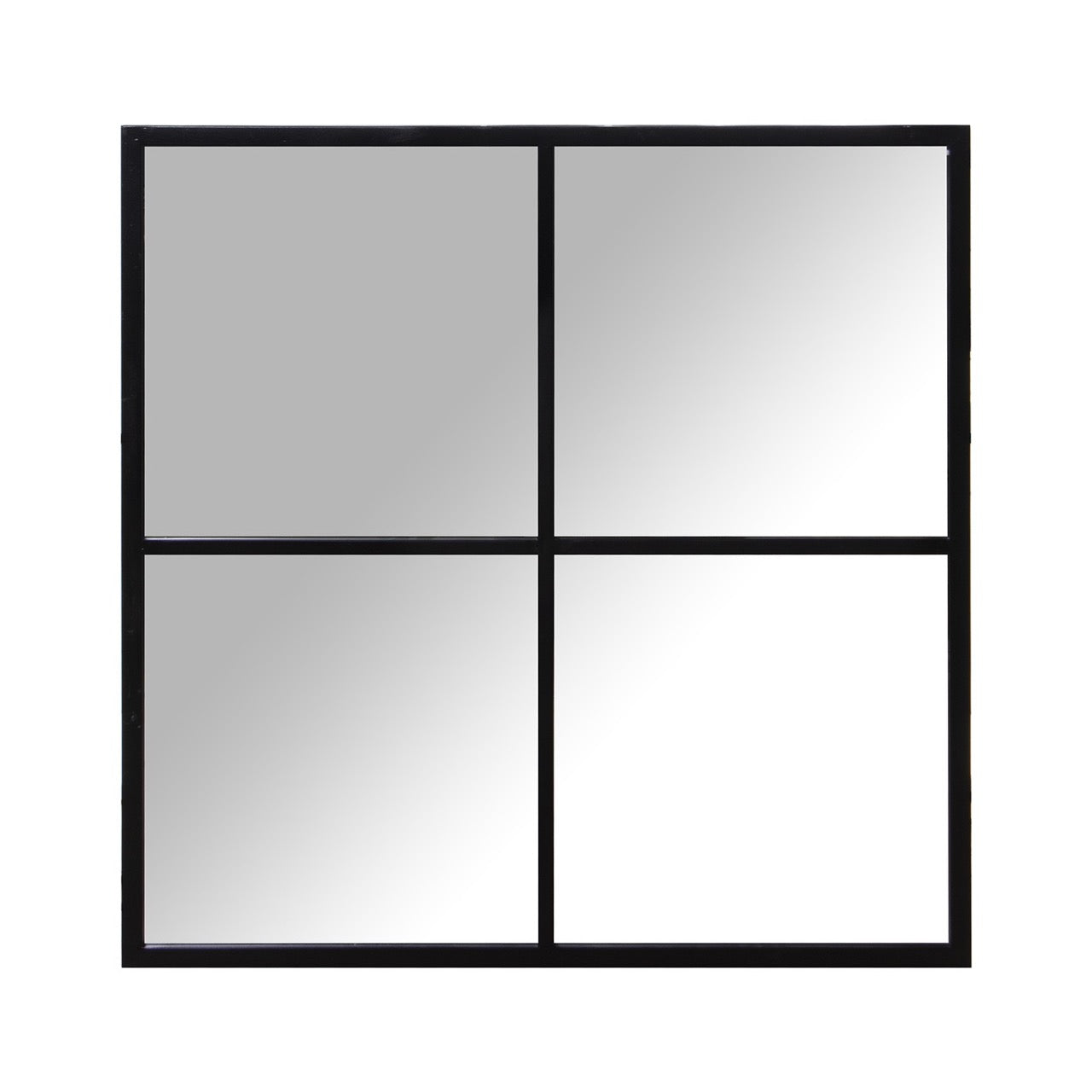 Espejo Ventana de Metal Negro "LOFT" - 80x80cm
