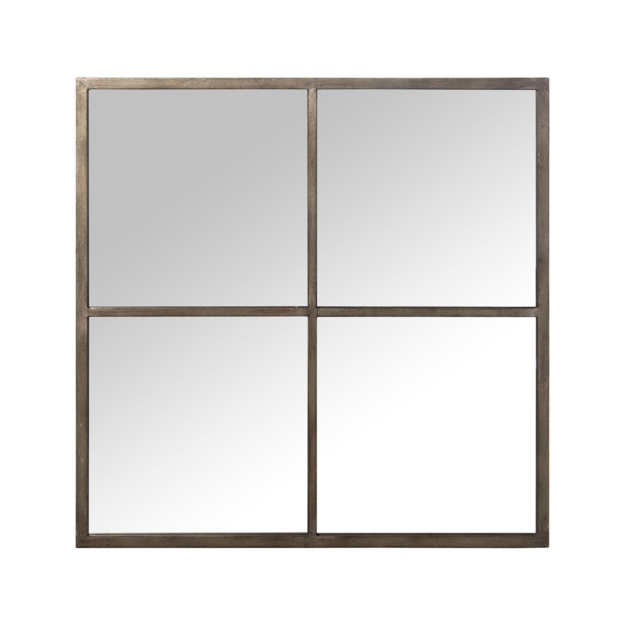 Espejo Ventana de Metal Champagne "LOFT" - 80x80cm