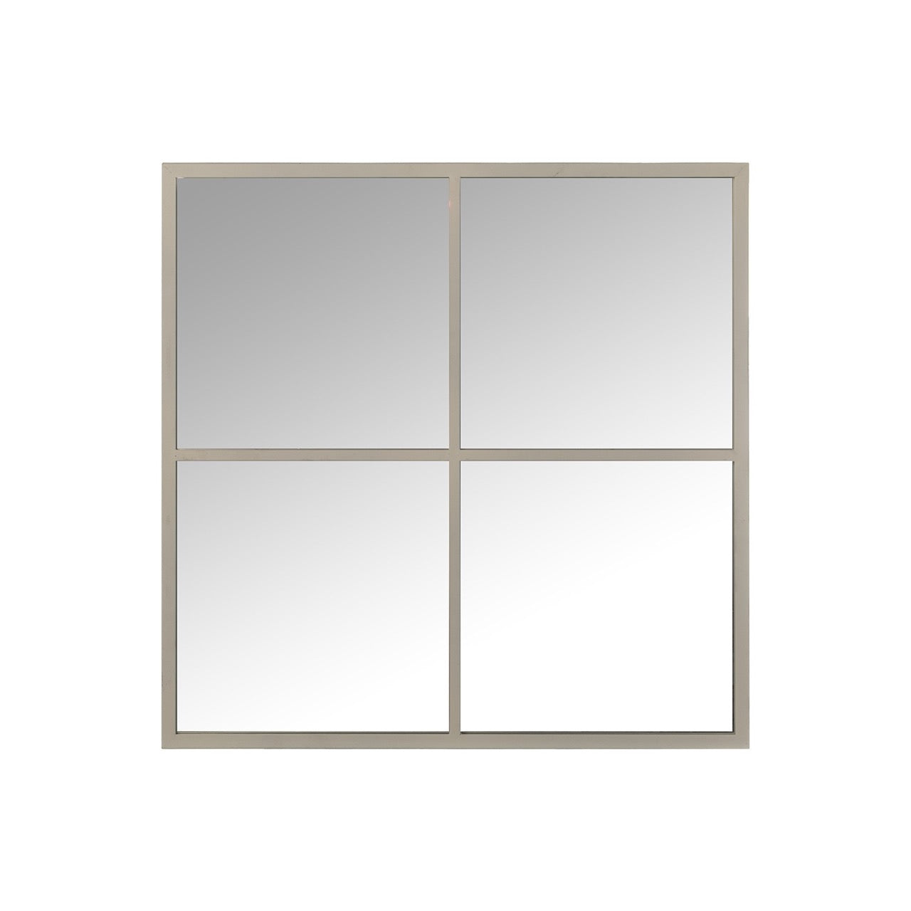 Espejo Ventana de Metal Blanco Pastel "LOFT" - 80x80cm