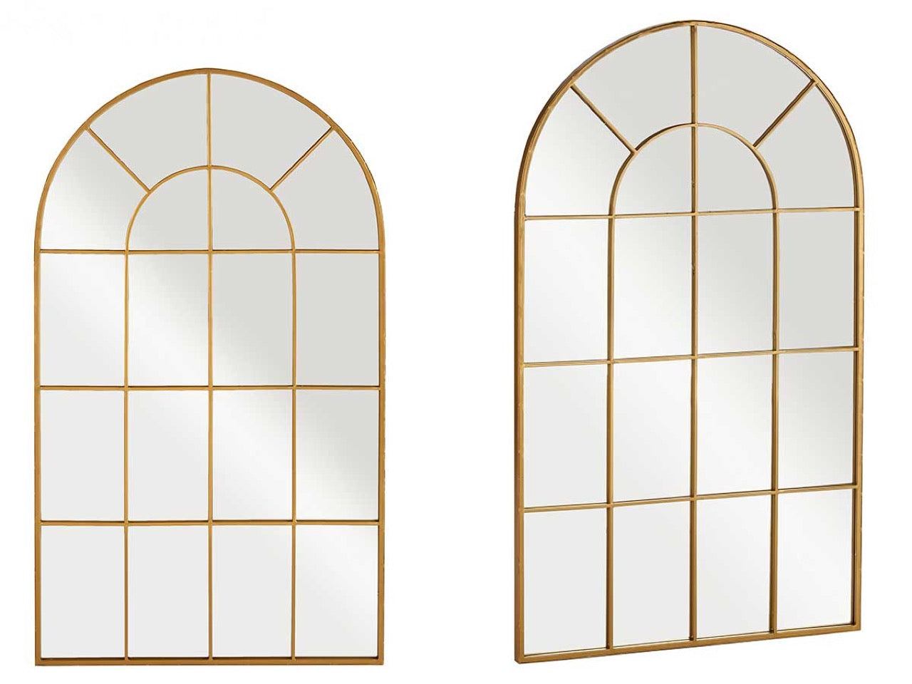 Espejo Ventana de Metal Dorado - “Arco”