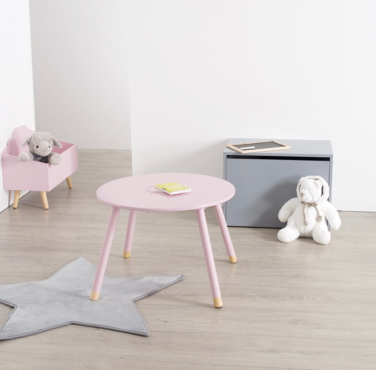 Mesa Infantil Redonda Rosa - "Dulzura"