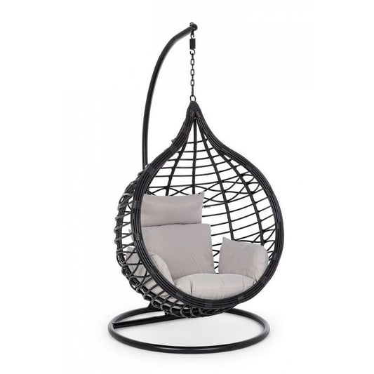 Sillón Colgante Balancín para Exterior - Negro