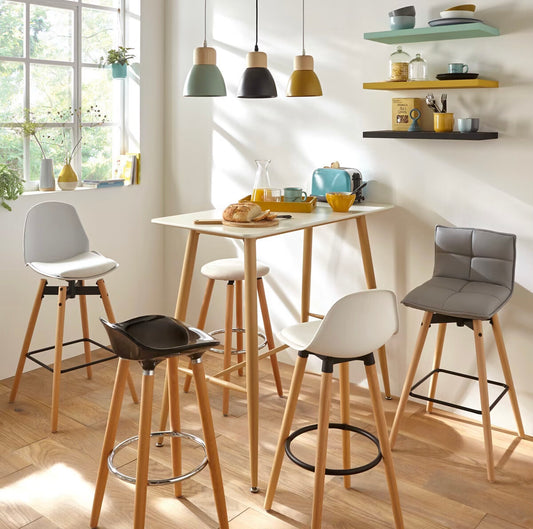 Taburete de Bar de Madera Negro - "Maxon"