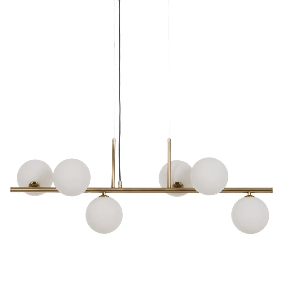 Lámpara de Techo Dorado Metal y Cristal - "Lega-6"