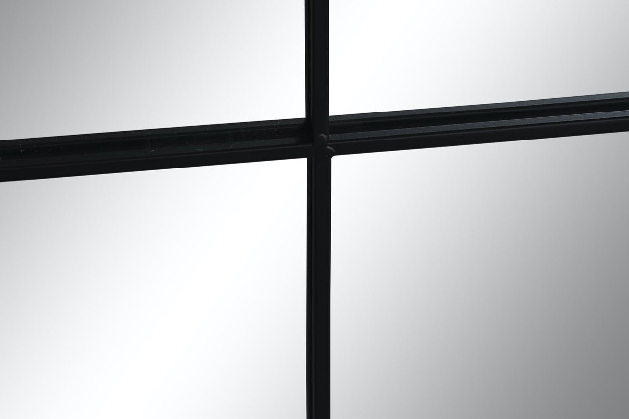 Espejo Ventana "NOE" de Metal Negro - 90x90cm