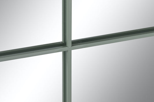 Espejo Ventana de Metal Verde Pastel - “NOE” - 90x90cm