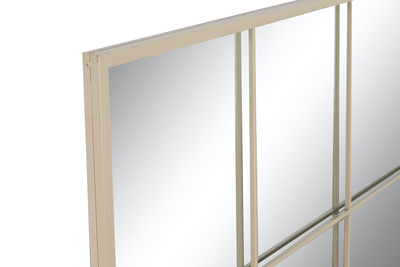 Espejo Ventana de Metal Beige Pastel - “NOE” - 120x90cm