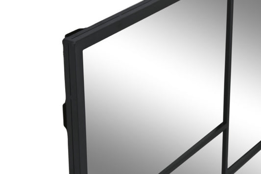 Espejo Ventana de Metal Negro - "Anxi" - 90x60cm