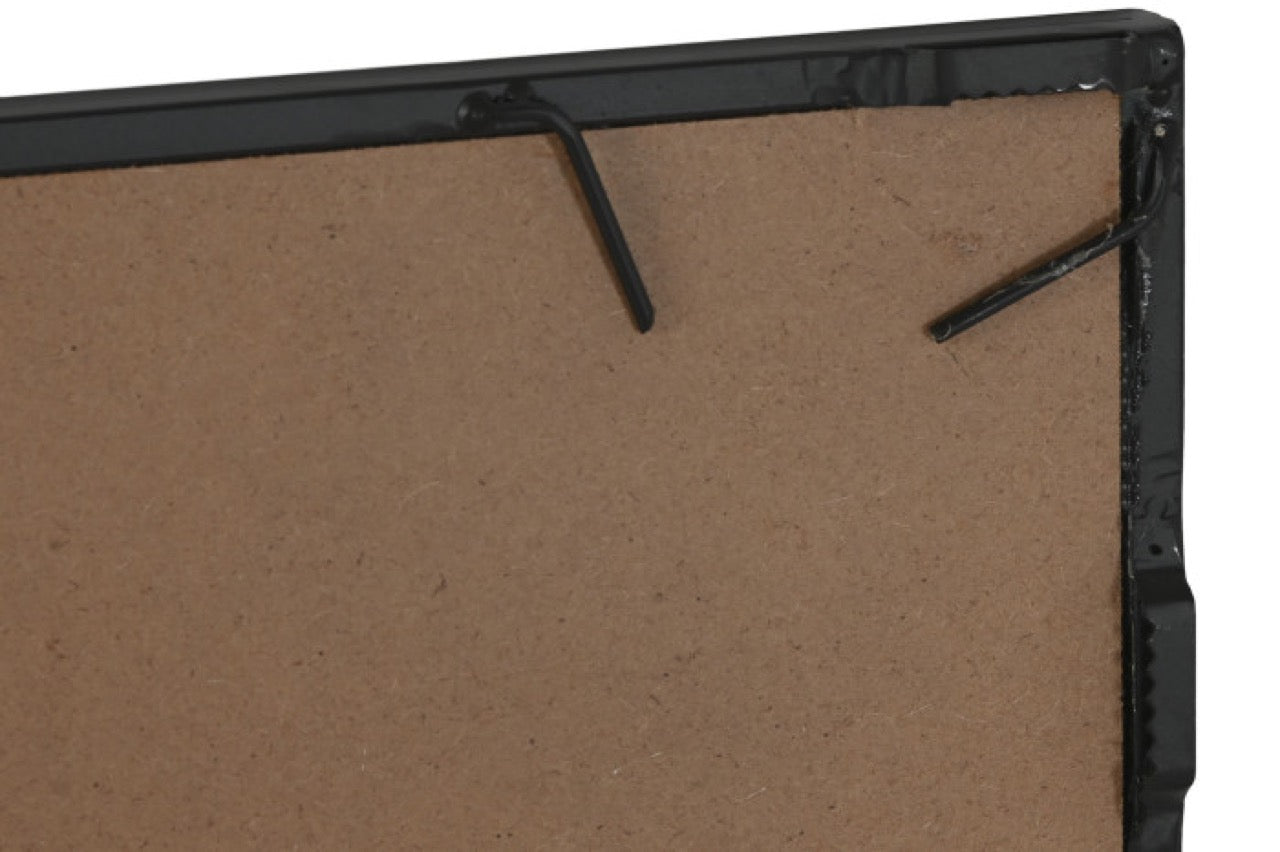 Espejo Ventana de Metal Negro - "Anxi" - 90x60cm