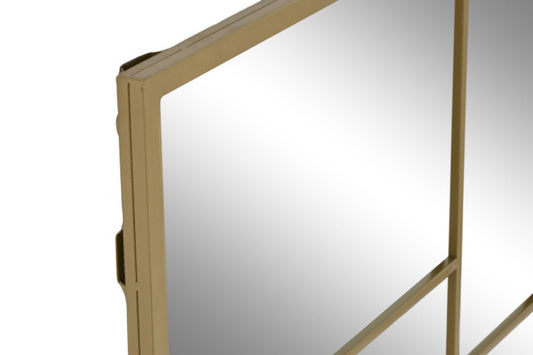 Espejo Ventana de Metal Dorado - "Anxi" - 90x60cm