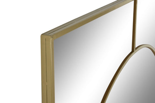 Espejo Dorado de Metal en Forma Geométrica - "Anxi" - 90x180cm