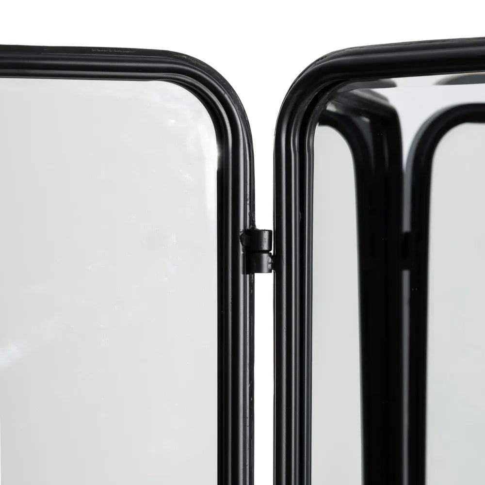 Biombo Negro de Hierro y Espejo - "Factory"