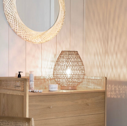 Lámpara de Sobremesa de Cuerda Natural - "Etiel"