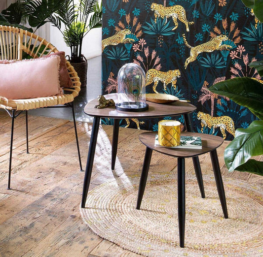 Mesas Auxiliares Nido de Nogal - “Milano” S/2