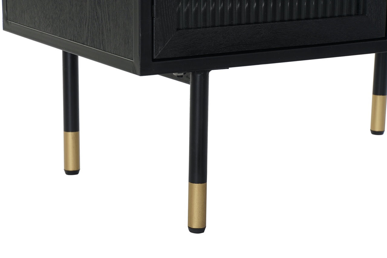 Vitrina Negra de Madera y Cristal - "Anir"