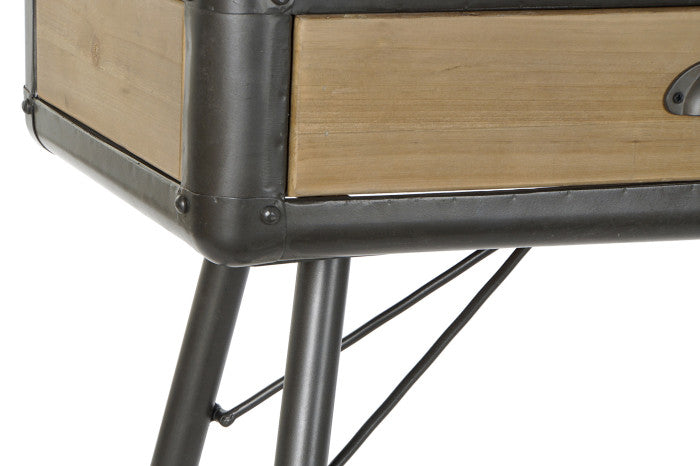 Consola de metal y madera de abeto - "MANHATTAN"