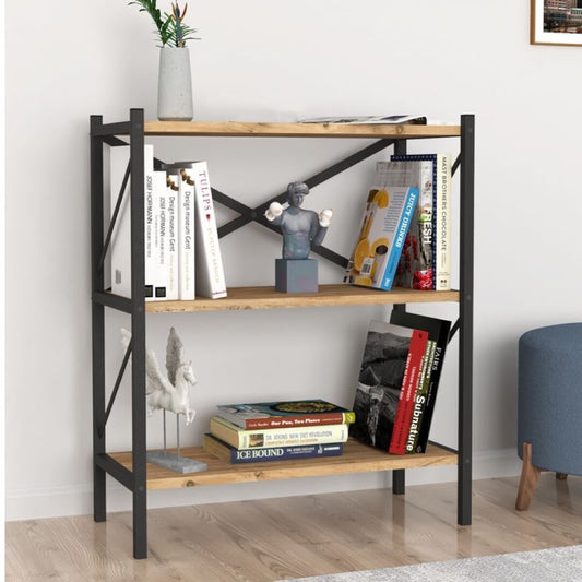 Estantería de Madera y Metal 3 Estantes - "TIKA"