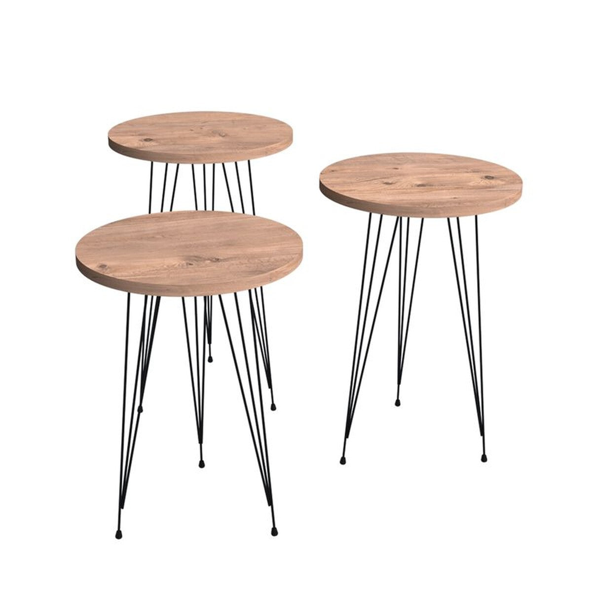 Mesas Auxiliares de Madera y Metal - "TIKA" - S/3