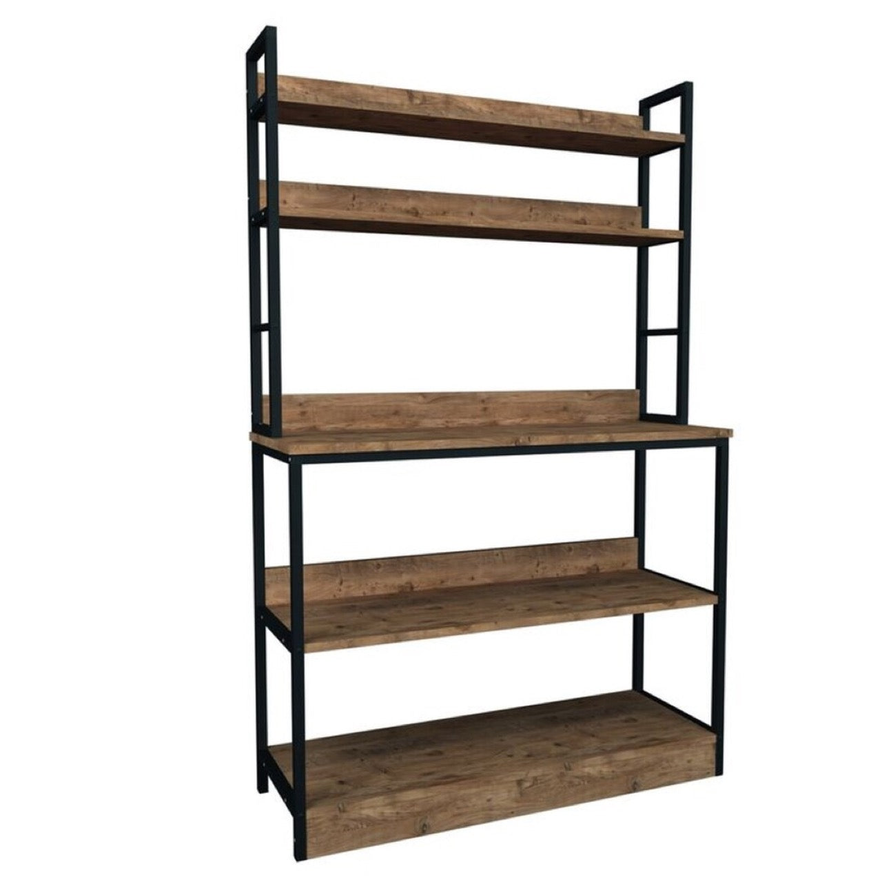 Mueble Estantería de Madera y Metal - "TIKA"
