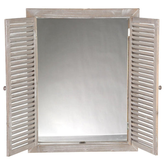 Espejo de Madera con Contraventana y Persiana - "Vinta"
