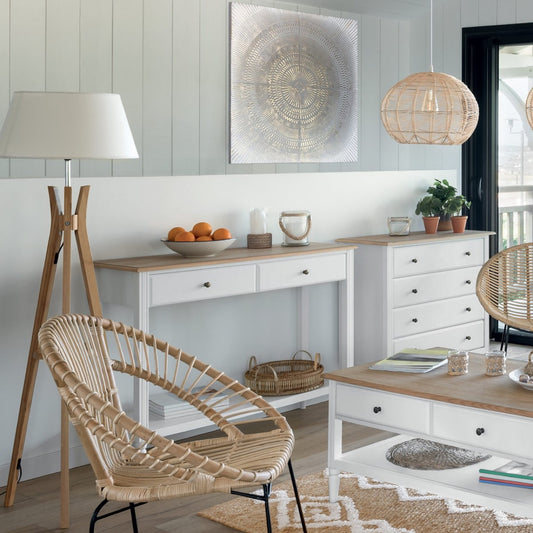 Lámpara de Pie Trípode de Bambú - "Kalo"