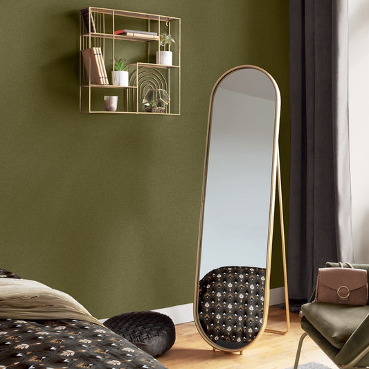 Espejo de Pie Dorado de Metal - "EDI"