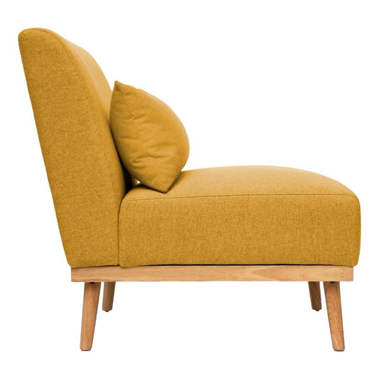 Sillón de Tela Mostaza - "Andria"