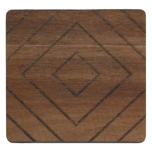 Posavasos Cuadrados de Madera “Tierra” - S/6