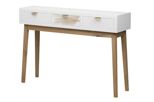 Consola de Madera Tallada Palmera - "Albina"