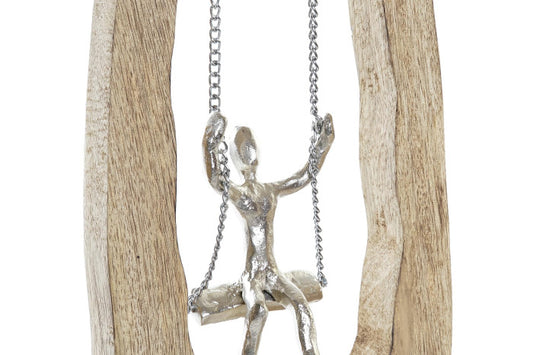 Figura Decorativa de Mango y Aluminio - “Columpio”