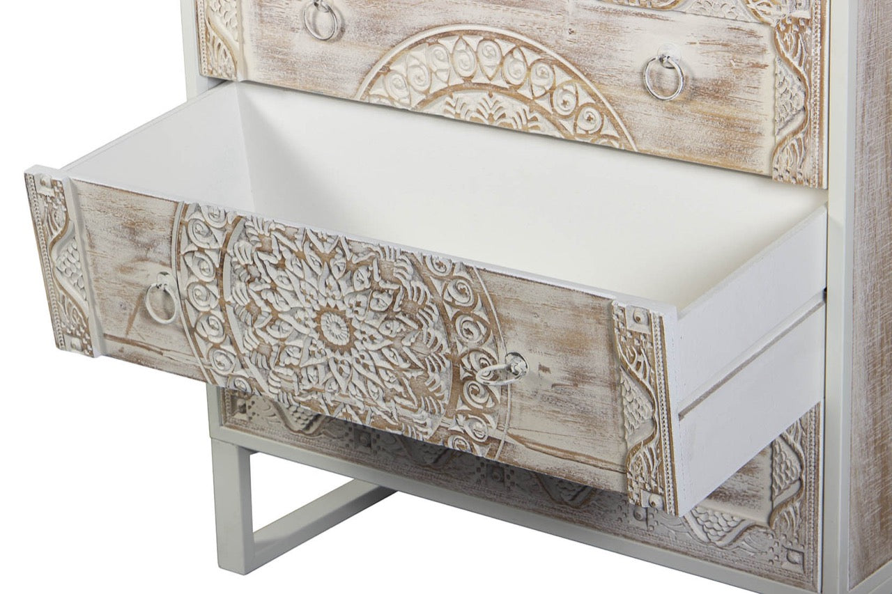 Cómoda de Madera Tallada - “Mandala”