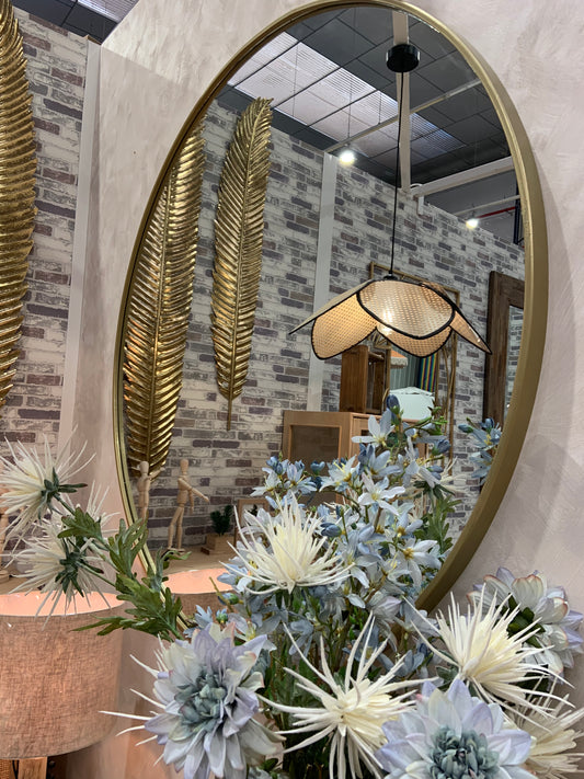 Espejo Dorado de Metal - “MAXI” - Ø120CM