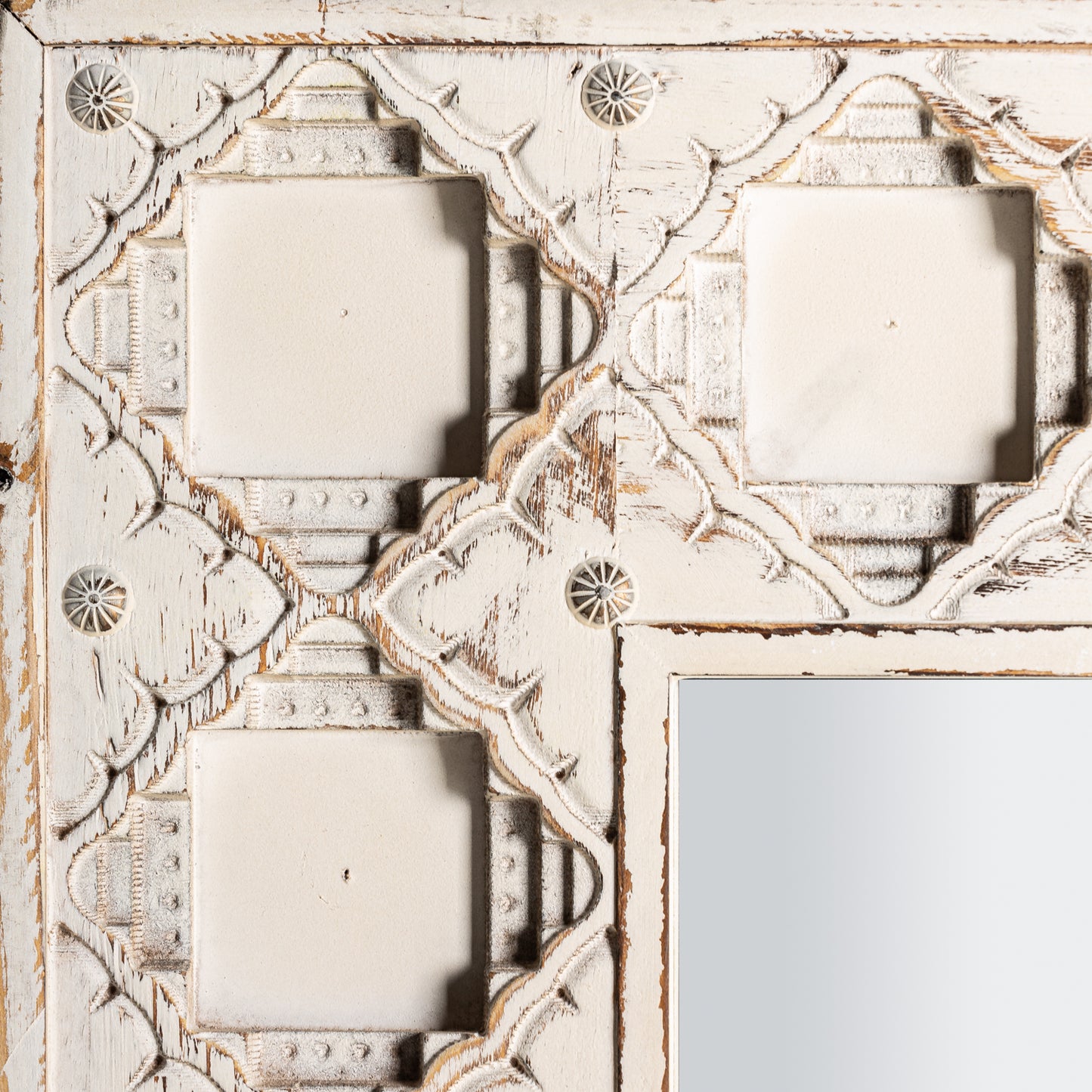 Espejo de Madera Tallada Mandala - “NEPAL”